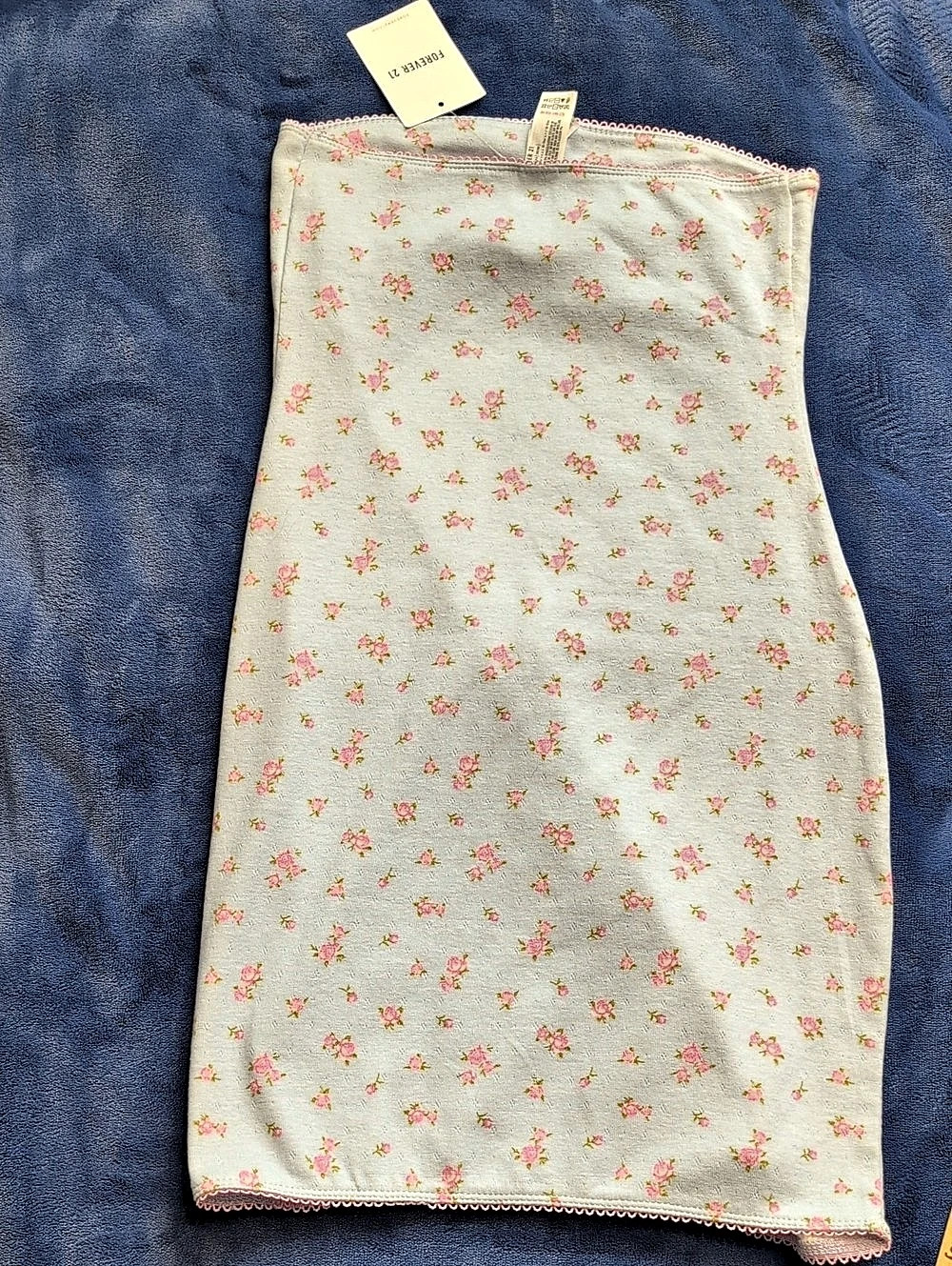 Forever 21 Floral Mini Dress in Blue & Pink Size Small NWT - Picture 2 of 8